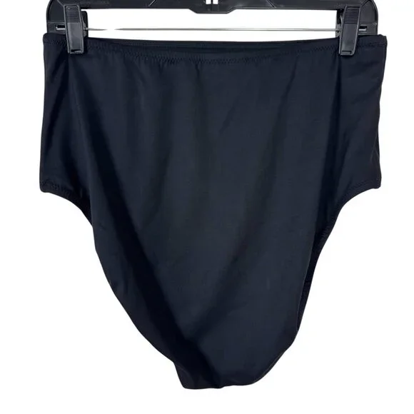 La Blanca NWOT Black Luxe Ultra High Waist Bikini Bottom Sz 14 Black Compression